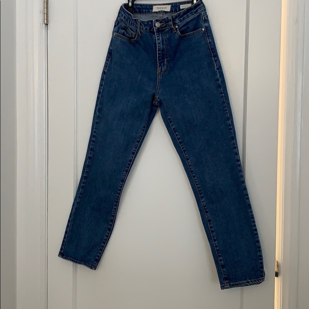 Dark blue mom jeans